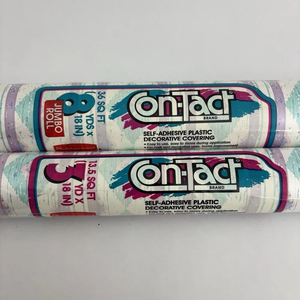 VTG NOS Contact Paper Con-Tact Adhesive Mojave Design 49.5 SQ FT Western 90s